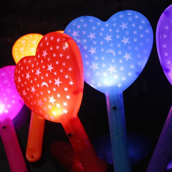 

party decoration neon supplies led love hollow out light stick luminous colorful celebration bar rave festival accessories glow sticks