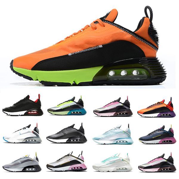 

2090 mens running shoes sneakers wolf grey white and black volt blue triple black pure platinum usa aurora green be true pink foam bred men