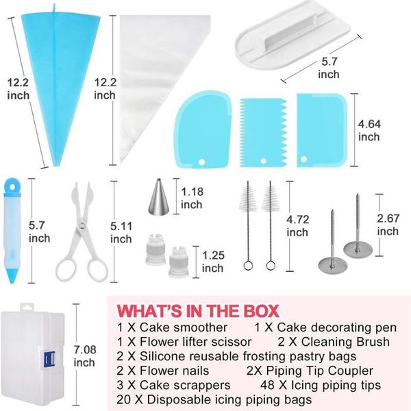 

82pcs/lot cake nozzle stainless steel icing piping nozzles pastry decorating oversize bakery making cream mouth baking & tools