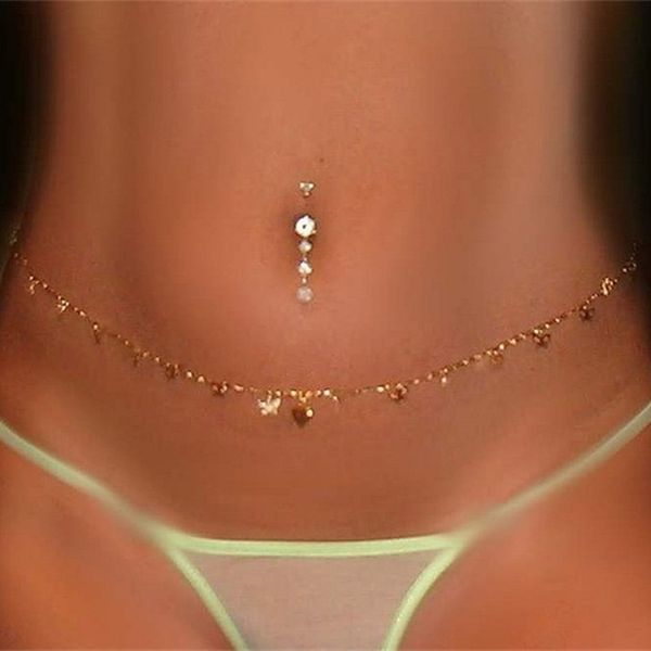 

new body jewelry simple butterfly bikini belly waist chains, Silver