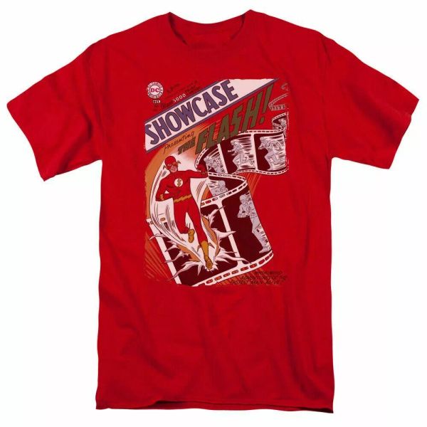 

the flash showcase #4 cover t shirt mens licensed dc comics tee red, White;black