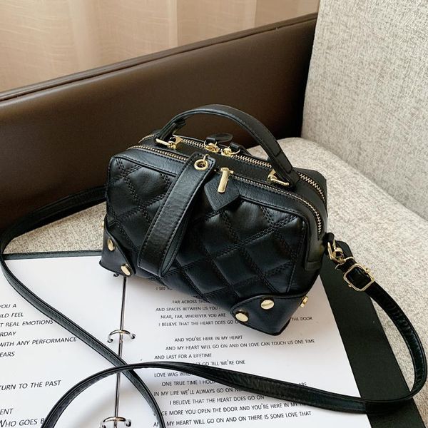 

evening bags lattice square crossbody bag 2021 fashion pu leather women's designer lock chain shoulder messenger