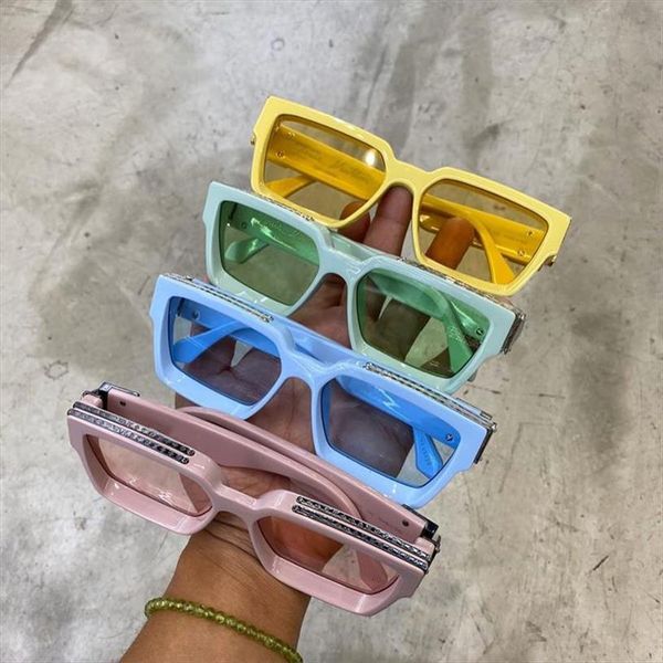 

oversized square sunglasses women men pink green fashion shades designer eyewear dropshipping glasses oculos gafas, White;black