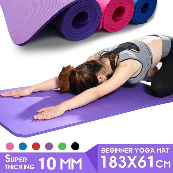 

yoga mat anti-skid sports fitness 10mm thick eva comfort foam mafor exercise and pilates gymnastics mats
