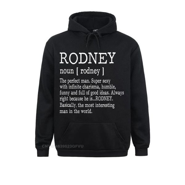 Herren Hoodies Sweatshirts Erwachsene Definition Vorname Rodney Männer Hoodie Lustige Mode Pullover Normale Frauen Baumwolle Verrückt