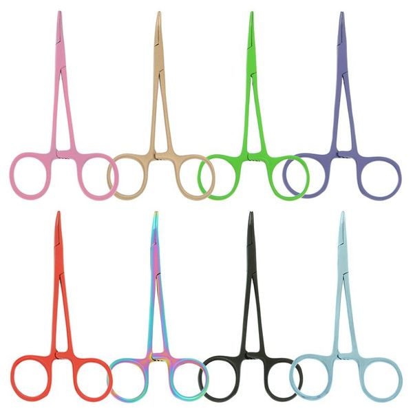 

hair scissors 12.5cm animals straight curved trauma shears pet hemostat forceps dog grooming cat clamps d0001a