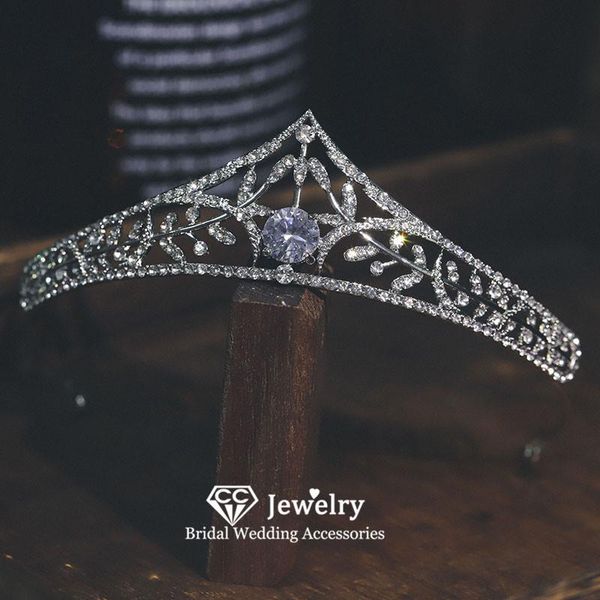 

hair clips & barrettes women crown wedding accessories for bridal headdress engagement jewelry simple design tiaras and crowns gift hs100, Golden;silver