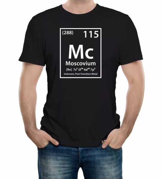 

moscovium element unknown area 51 men's t-shirt bob lazar ufo science conspiracy, White;black