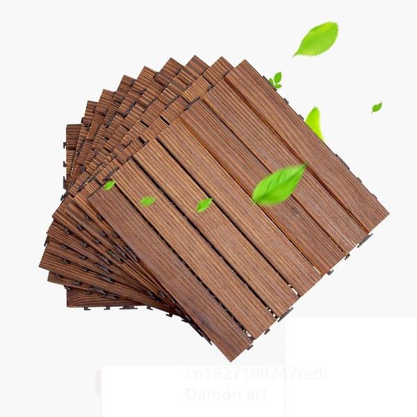 

wall stickers carbonized anti-corrosion wood floor paste outdoor solid garden balcony courtyard terrace splicing decorative