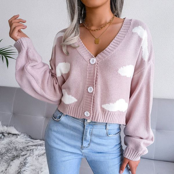 

women's sweaters winter autumn cardigan sweater cleavage in sleeve long shirts short sweet thin ladies knitted jacket m7r9, White;black