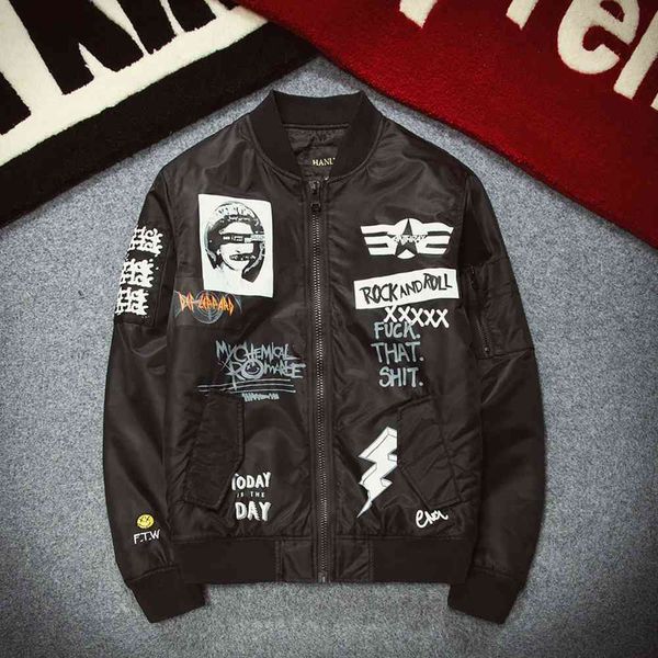 

men's jackets autumn thin jacket and winter warm coat men & woman print plus size bomber vogueoutwear baseball r3ls, Black;brown