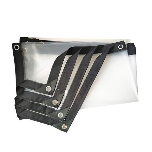 

shade 3x4m/3m transparent tarpaulin film patio outdoor balcony garden plants waterproof rainproof shelter cover household supplies