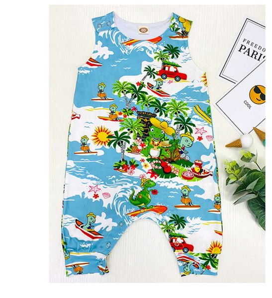 

children's one-piece hawaiian style baby's going out clothes, White
