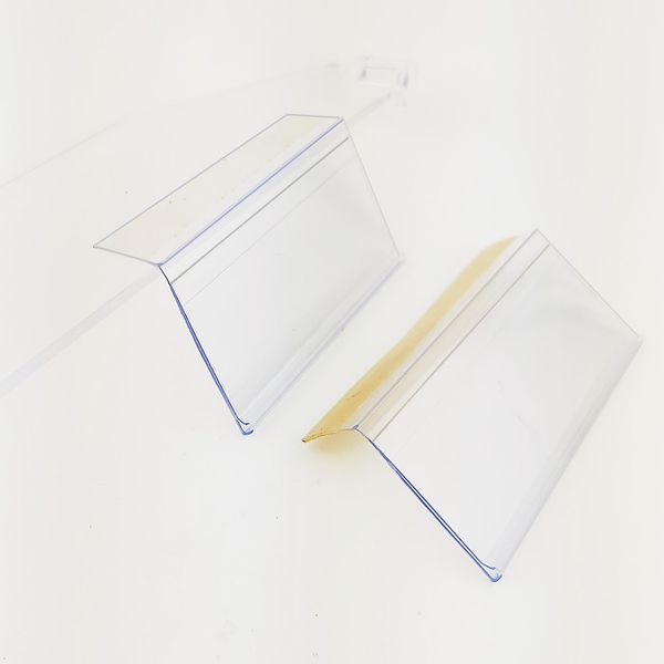 

retail supplies plastic pvc shelf label card holder data strips adhesive tape merchandise price talker sign display supermarket rack 50pcs