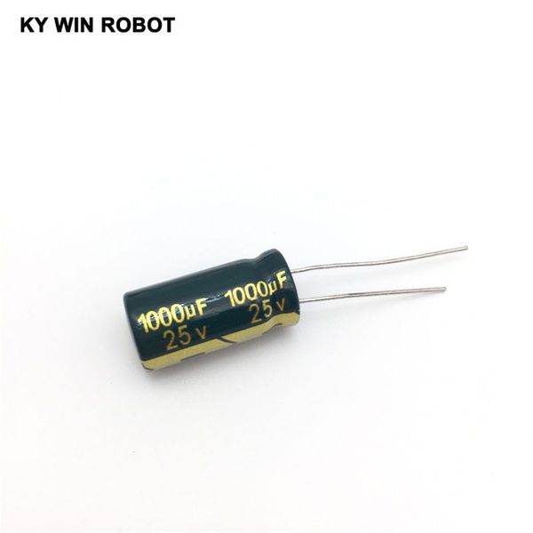 Capacidades baratos Capacitor electrolítico de aluminio 1000uf 25V 10 * 20 Capacitores de electrolíticos