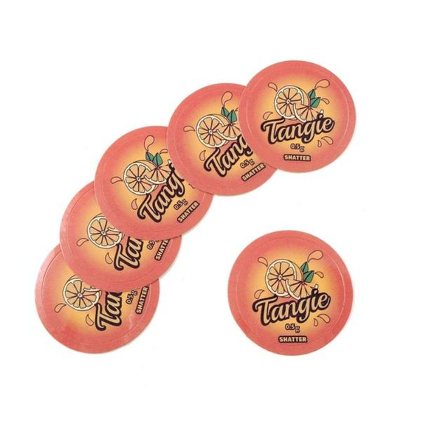 

custom flavor strain label stickers for vape cartridge wax container essential oil packaging boxes