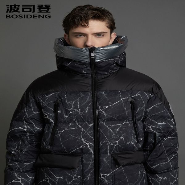 

men's down et, thick coat, raised neck, windproof, b90142343, Black