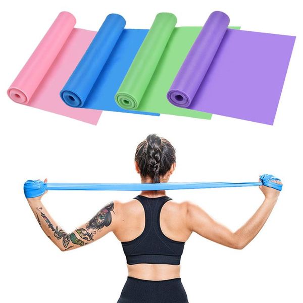 

resistance bands yoga pilates stretch band exercise fitness training elastic 150cm strap