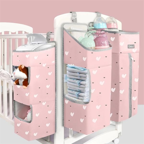 Orzbow Baby Bed Bed Organizador Sacos de suspensão para nascido Baby Bedding Set Organizador Fralda Saco de Armazenamento Kids Bed Roupa 211025