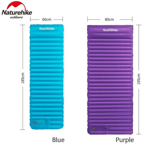 

outdoor pads naturehike inflatable mattress tpu pressing type folding sleeping mat camping pad with pillow 70d waterproof