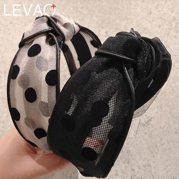 

cute lace dot headband for women hairband hair accessories wide knotted mesh head band hoop bezel girls headdress1