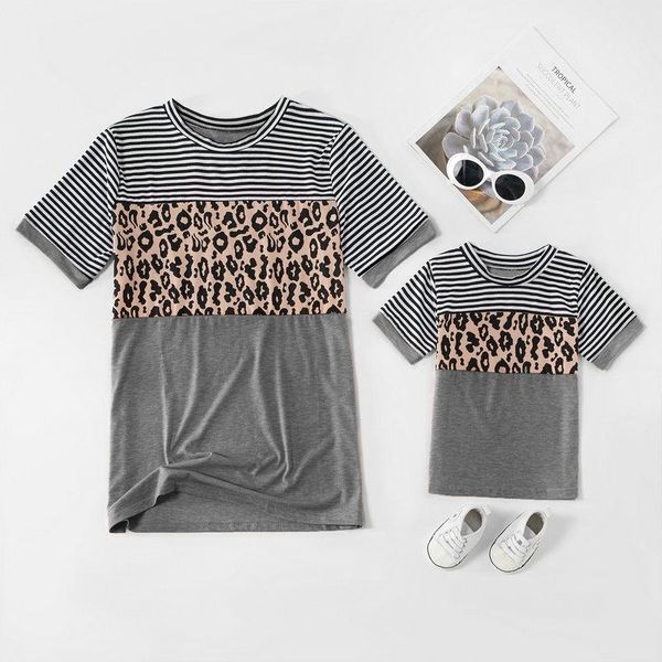 

family matching outfits grey clothes mother and daughter t-shirt cute lovely blouse kids baby girl boys casual t shirts, Blue