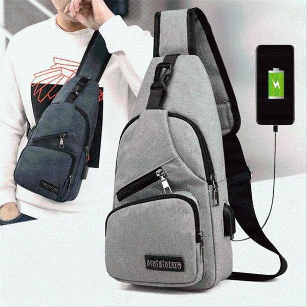 

fashion shoulder bags usb charging anti theft chest bag casual crossbody school short trip messengers waist