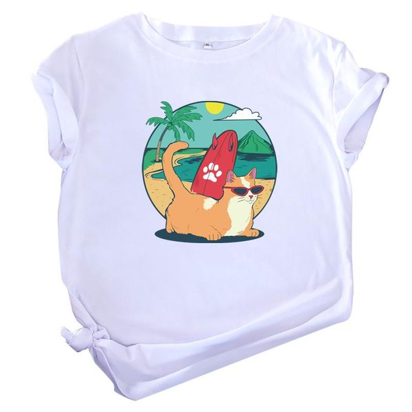 

women's t-shirt plus size s-5xl print t shirt women 100% cotton o neck short sleeve summer casual tshirt shirts, White