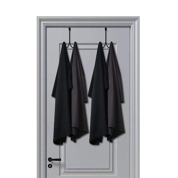 

hooks & rails halloween wreath hook also be used to hang coats and towels-black 2pcs removable storage rack organizer for holiday wreath#1