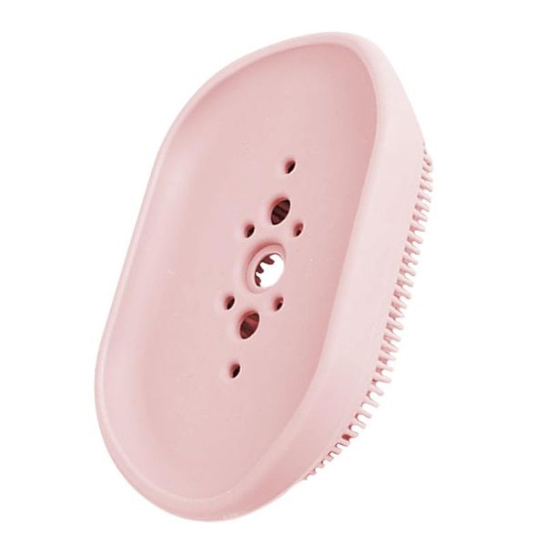 

1pc multifunction silicone soap saver holder draining organizer with brush dishes