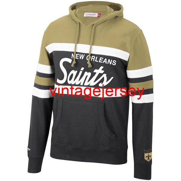 

orleans mitchell & ness head coach pullover hoodie s-3xl, Blue;black