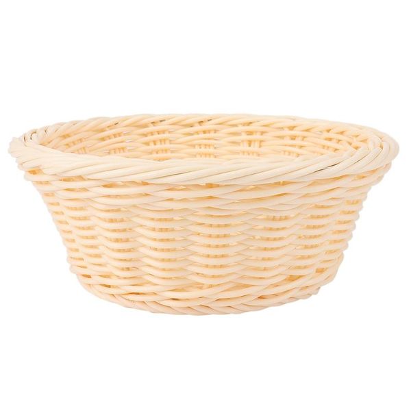 

storage baskets imitation rattan woven round basket ktv pot restaurant snack fruit