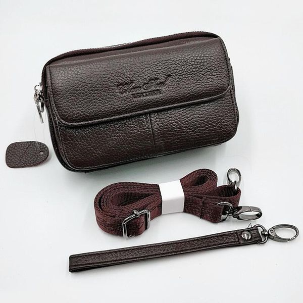 

waist bags fashion genuine leather messenger for men crossbody shoulder bag male phone clutch belt man purse fanny pack
