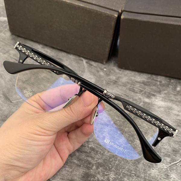 

krosin sheet half myopia pure titanium ultra light men's and women's spectacle frame slapn, White;black