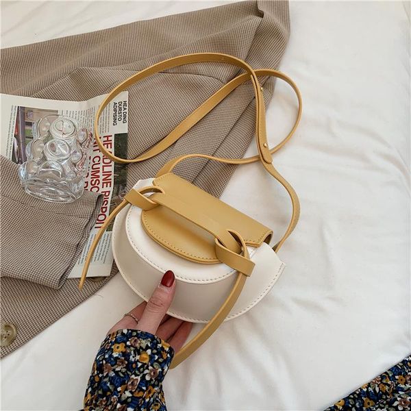 

evening bags solid color saddle shoulder for women 2021 quality pu leather designer handbags fashion female crossbody bag