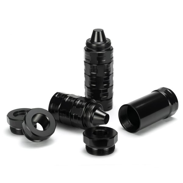 

us stock fuel filter mini 6.4"l 1.1''od 304 stainless steel modular solvent trap 1/2-28 5/8-24 mst kit 8x screw cones cups fo