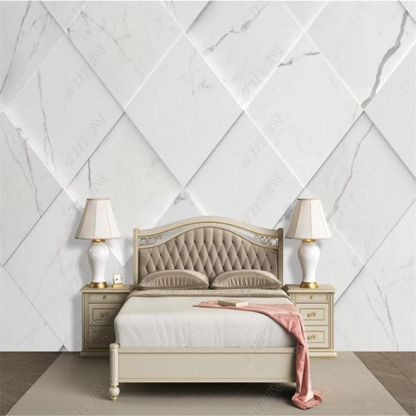 

simple white marble wallpapers background wall stitching modern wallpaper for living room