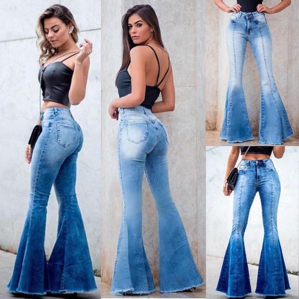 

women's jeans high-waisted jeans, flare-style pants 0sw2, Blue