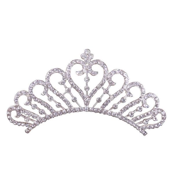 2021 Hochzeit Kristall Krone Kamm Perle Sticks Prom Stirnband Kinder Party Events Klarer Strass Tiaras Splitter Haarschmuck Weihnachtsgeschenk