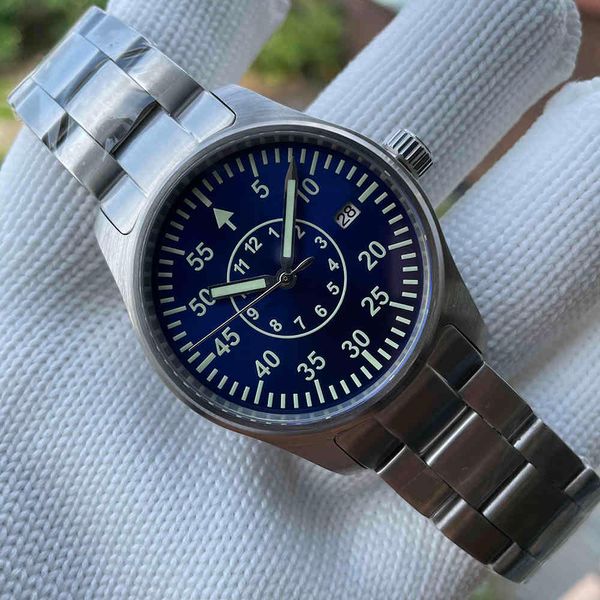 

steeldive sd1940t men pilot watch 200m water resistant sapphire crystal 39mm automatic watches mechanical, Slivery;brown