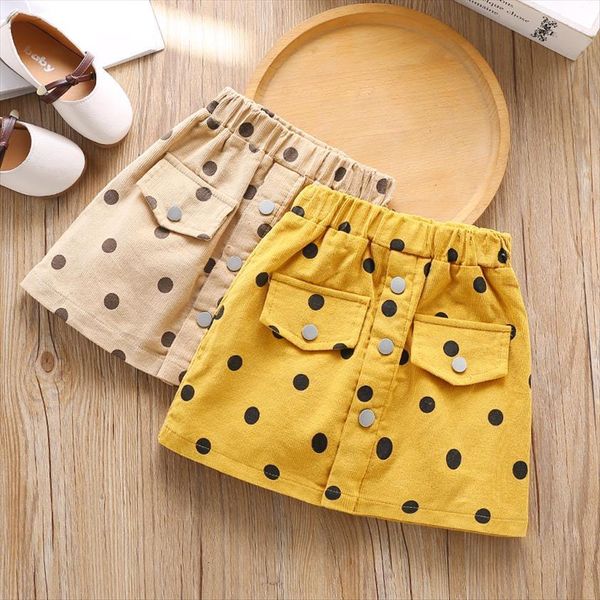 

girls spring clothing korean fashion women skirt kids polka dot baby girl corduroy skirts little clothes 2 7 years, Blue