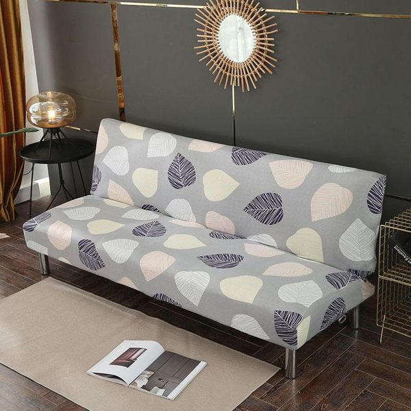 

chair covers home sofa bed cover modern floral armless print folding elastic couch bench slipcover universal size without armrest