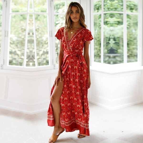 

neck beach cotton blend front split casual holiday summer pullover women dress long floral ruffle sleeve fashion dresses, Black;gray