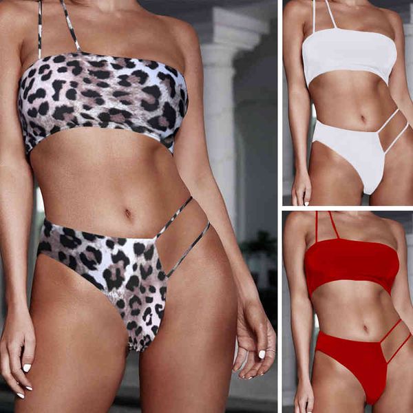 

women's swimwear one shoulder thong bikinis mujer bathers high cut black swimwear women biquini bandeau push up swimsuit female bathing, White;black