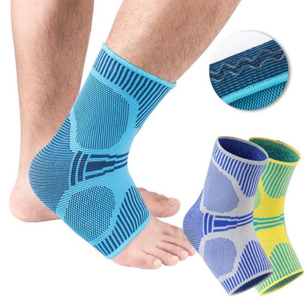 

ankle support sports non slip breathable comfortable yellow/light gray/blue prints socks, Blue;black