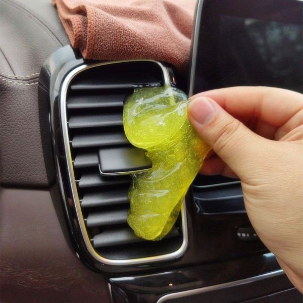 

car sponge 80g super auto cleaning pad glue gel interior panel air vent outlet dashboard dust magic lapmud remover tool