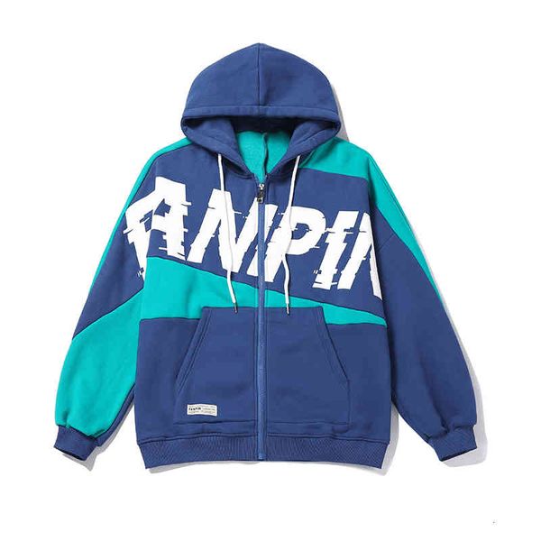 

women's jackets autumn with hood jacket man letter impression shreds style of men jogging windbreakers college hip hop clothes large 69, Black;brown