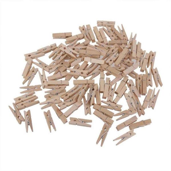 

clothing & wardrobe storage 100pcs 3.0 * 0.4cm mini natural wooden clip for po clothespin craft decoration hook