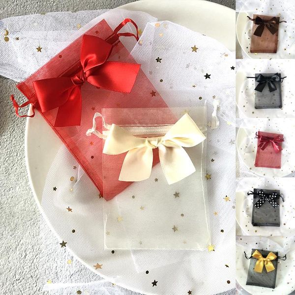 

gift wrap wholesale 2021 organza bag ins wind gauze jewelry packaging birthday creative bow candy drawstring