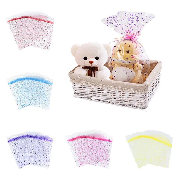 

gift wrap 50pcs/lot love heart pattern package cake bags biscuits cookie plastic packaging candy bag kids birthday gifts 18x26cm